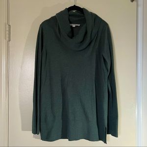 LOFT Green Cowl Neck Sweater